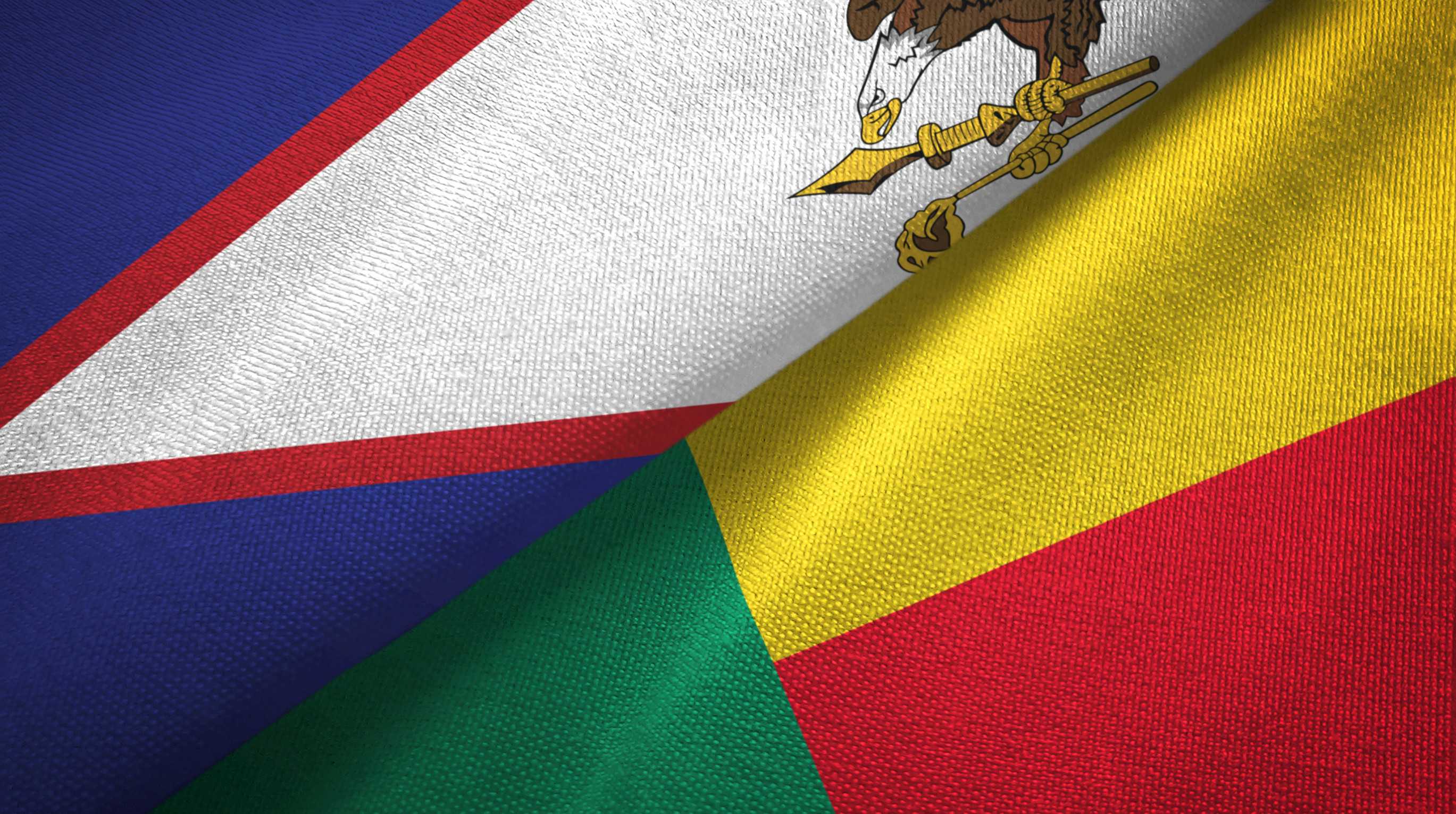 American Samoa and Benin flags
