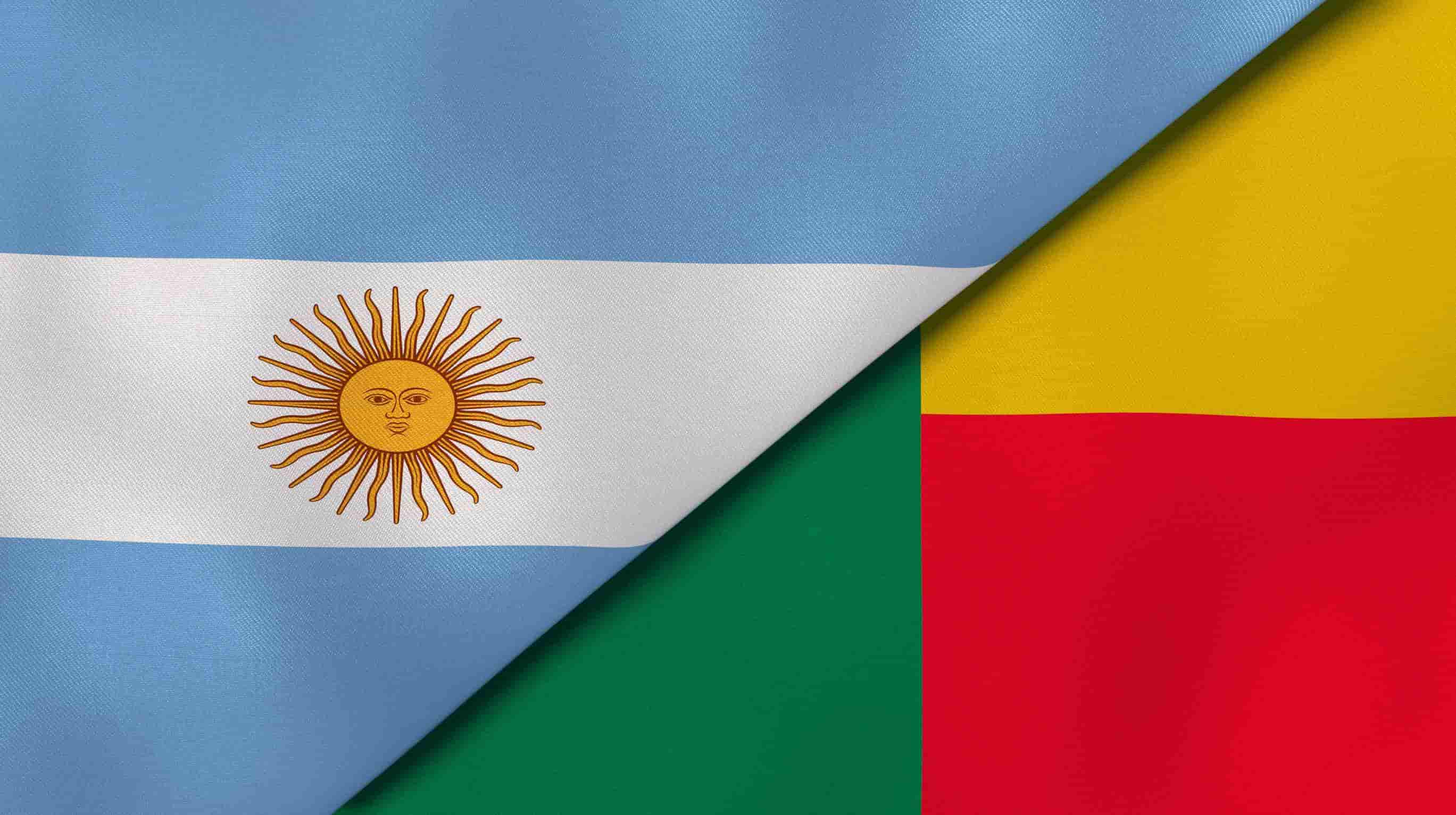Argentina and Benin flags together