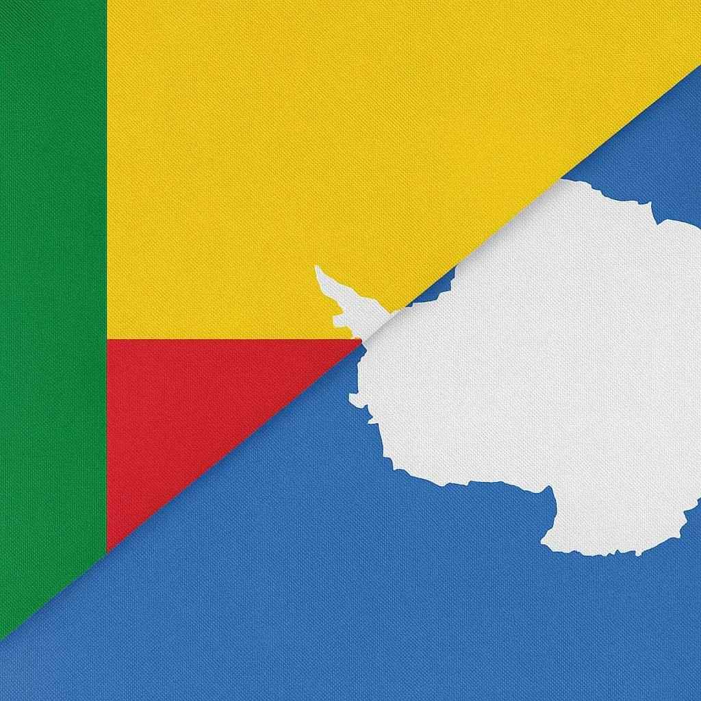 Benin and Antarctica Flag