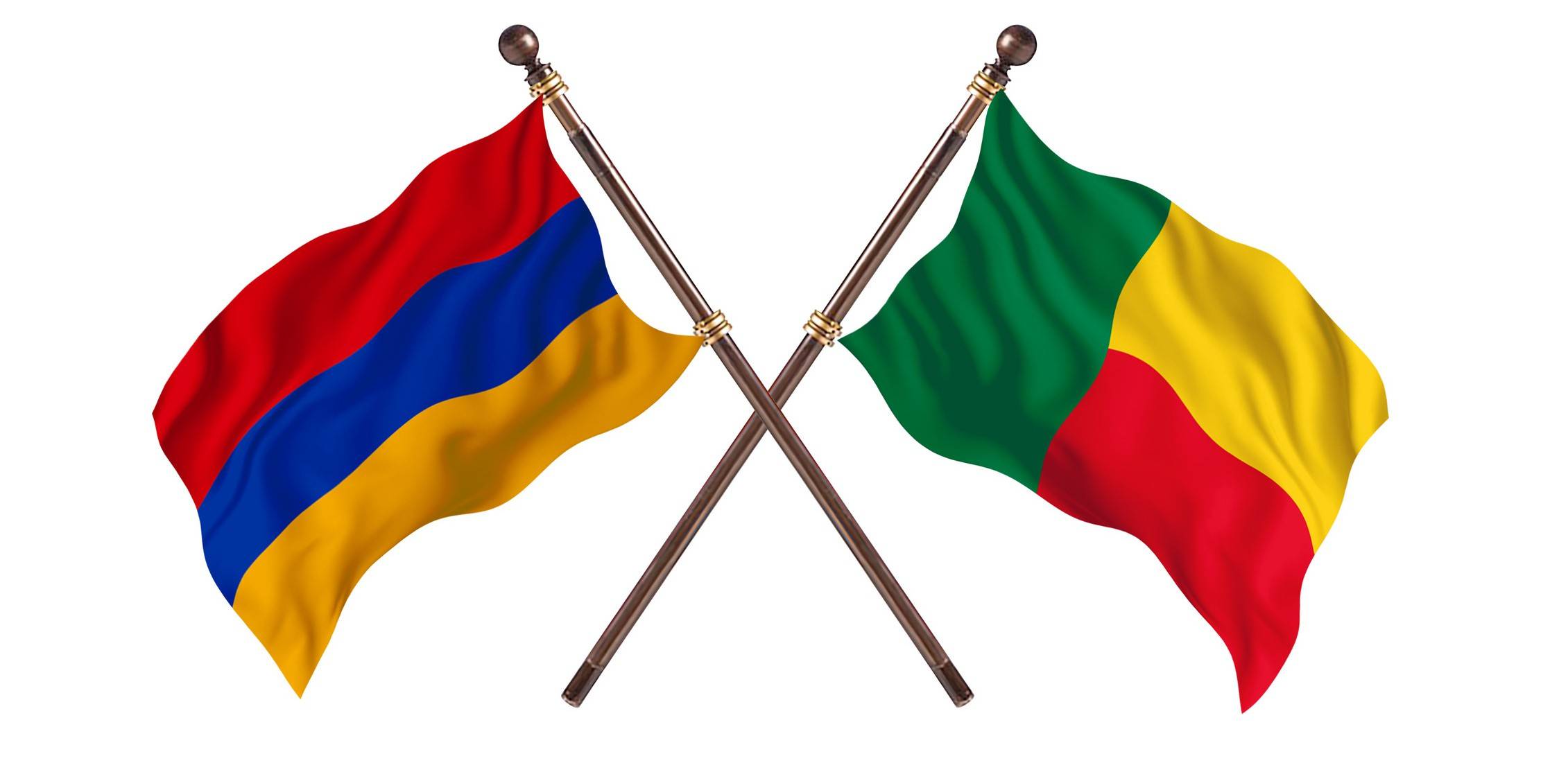 Benin and Armenia Flag Together