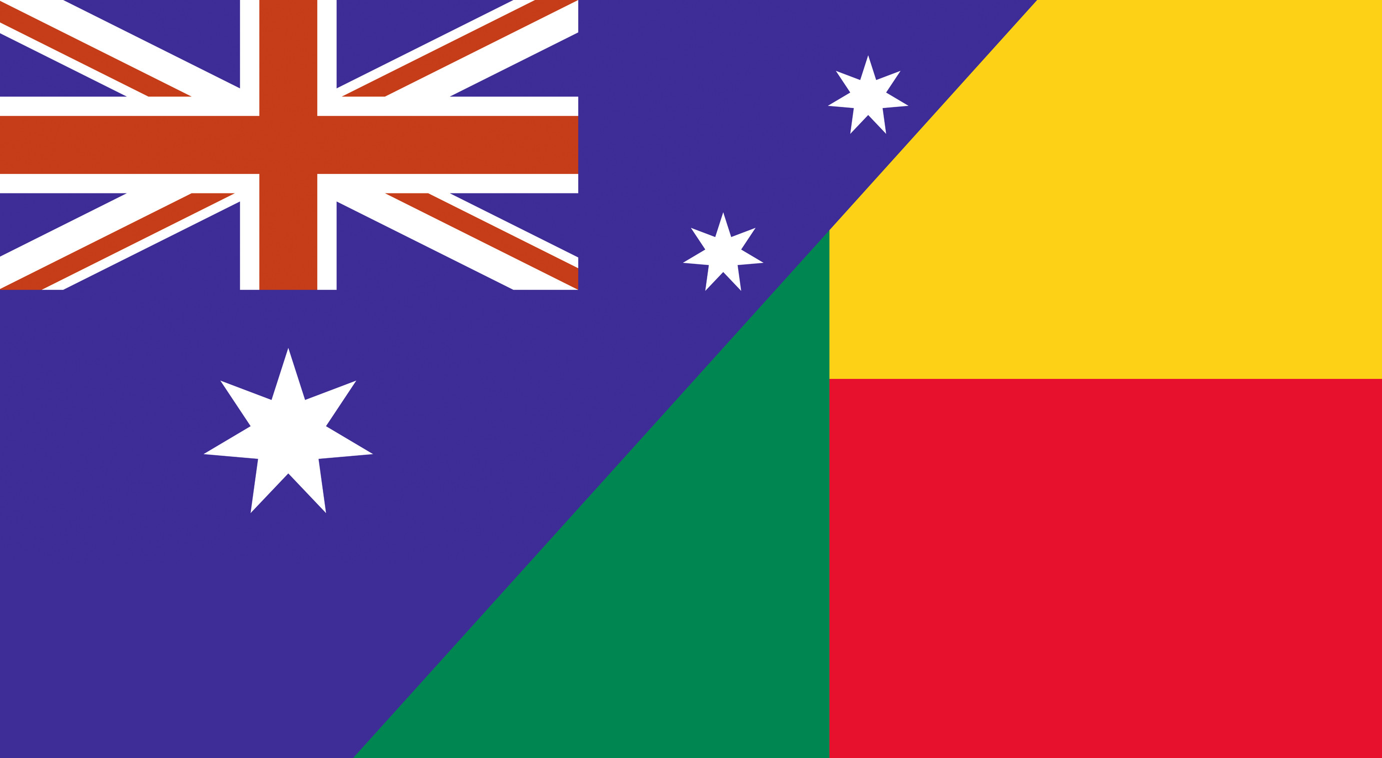 Benin and Australia Flag Together