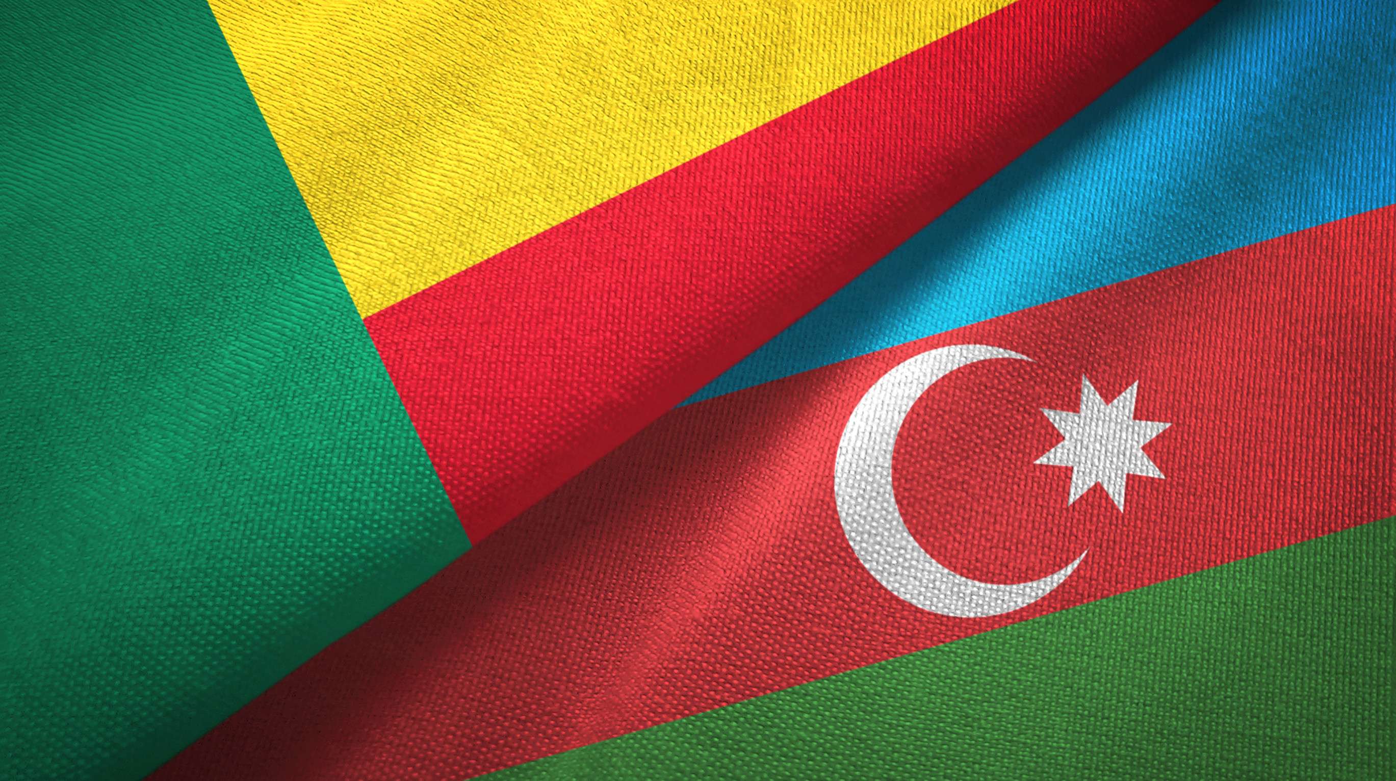 Benin and Azerbaijan Flag Together
