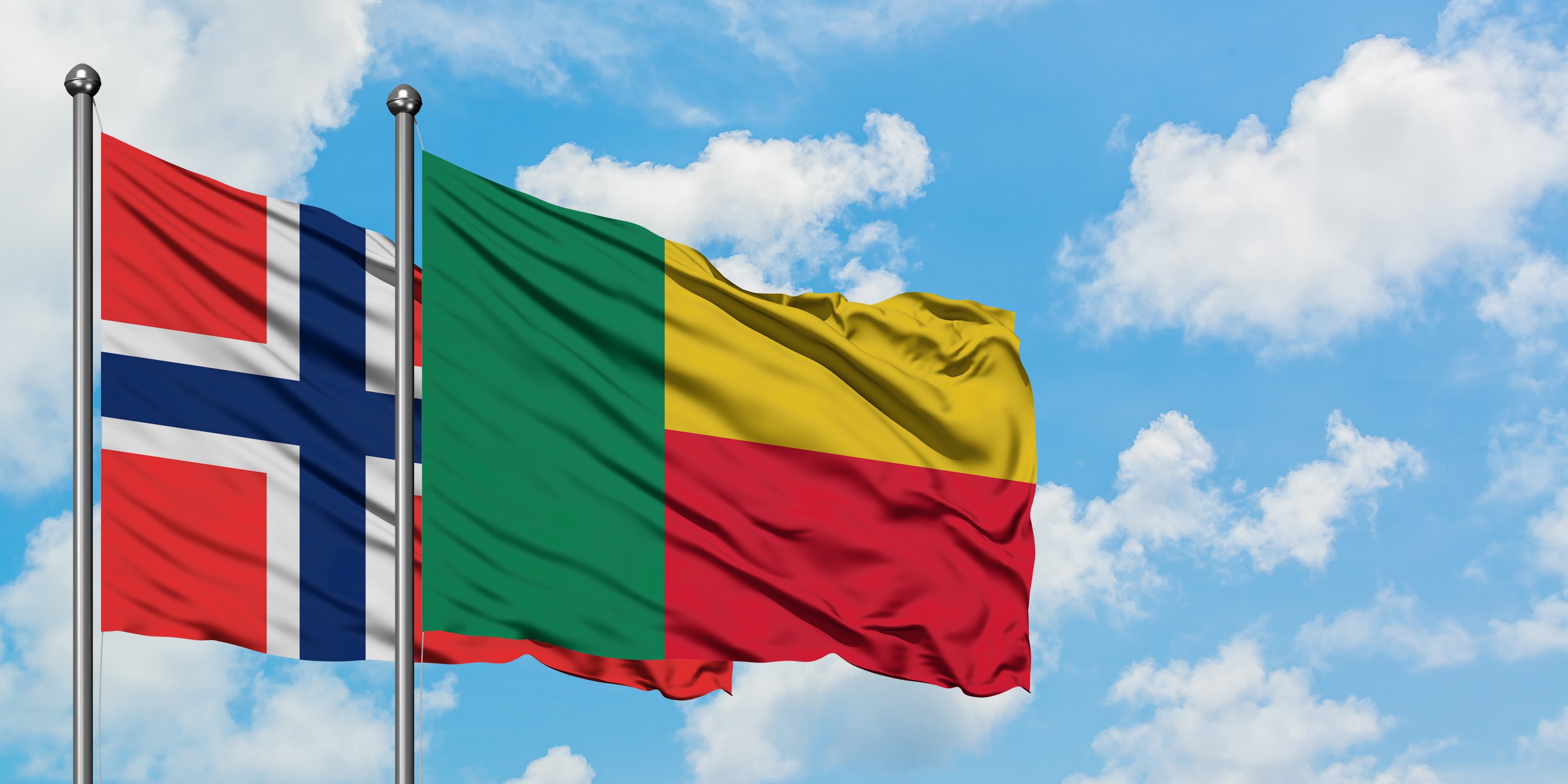 Benin and Bouvet Island Flag together