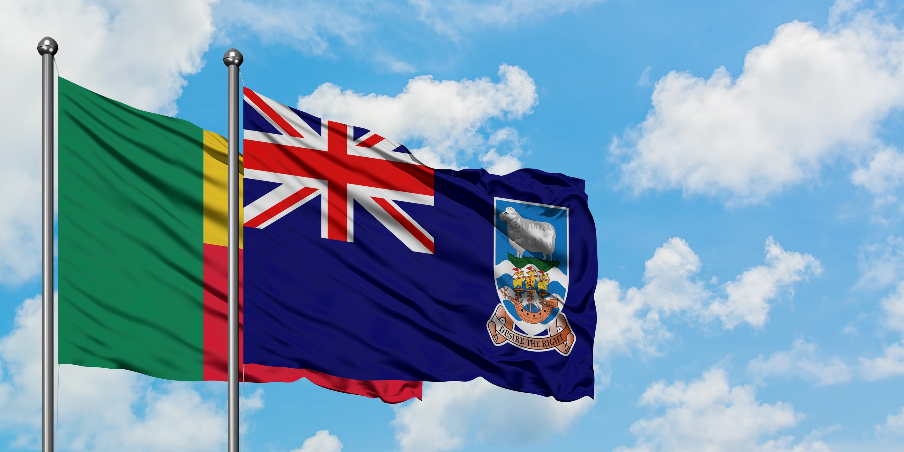 Benin And Falkland Islands Flag