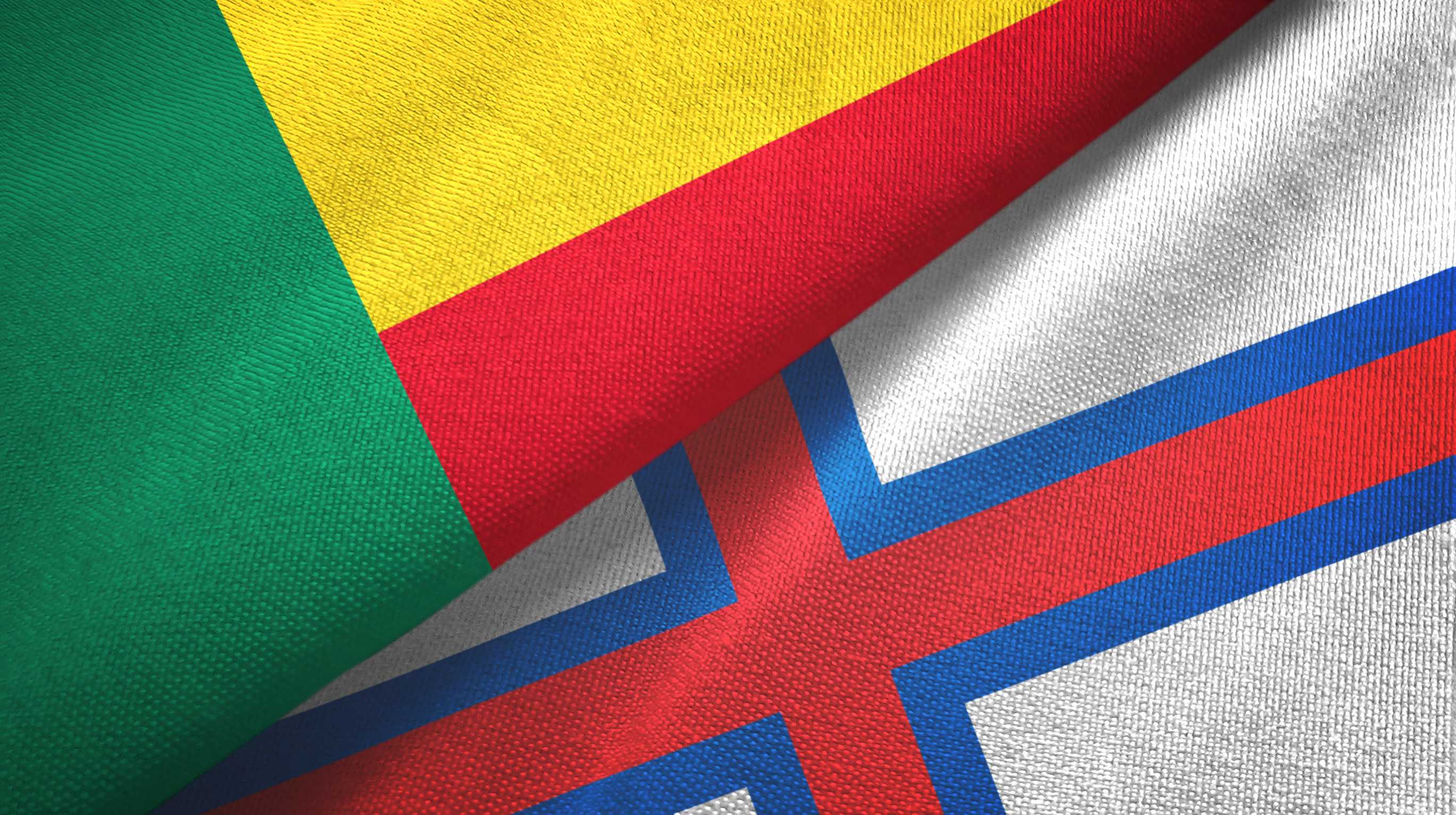 Benin And Faroe Islands Flags
