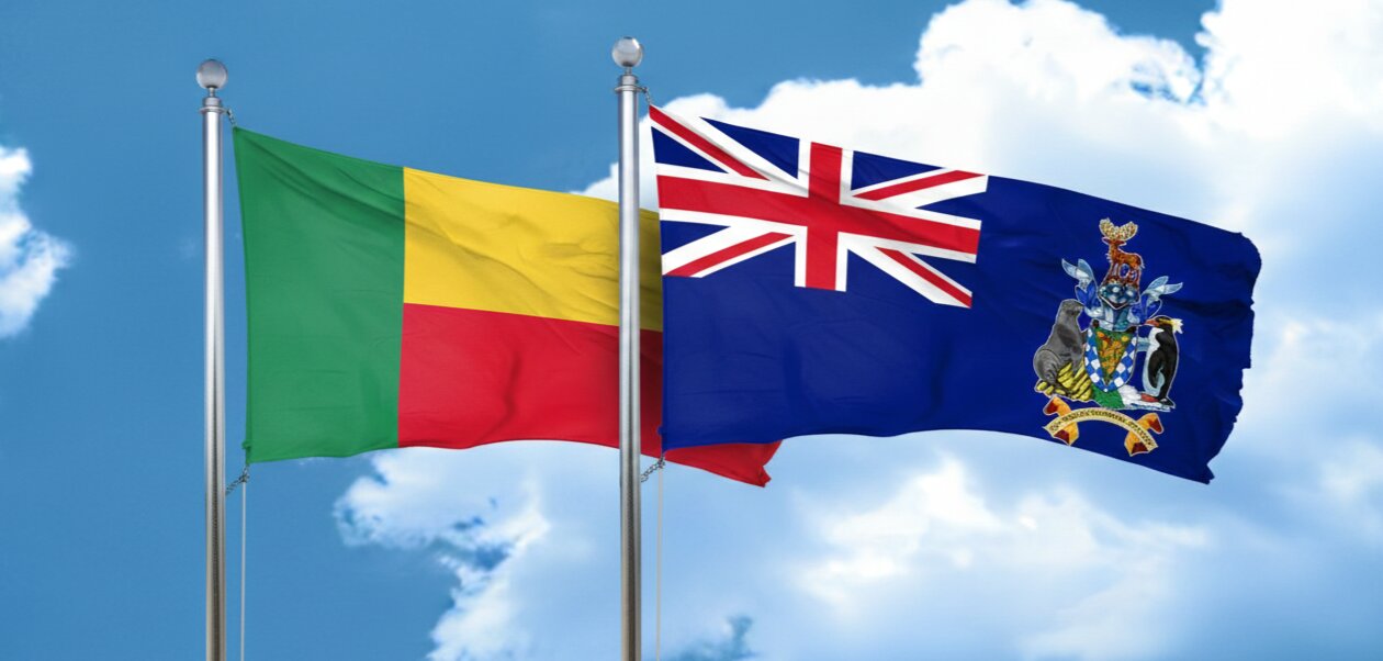 Benin And Georgia And South Sandwich Islands Flag