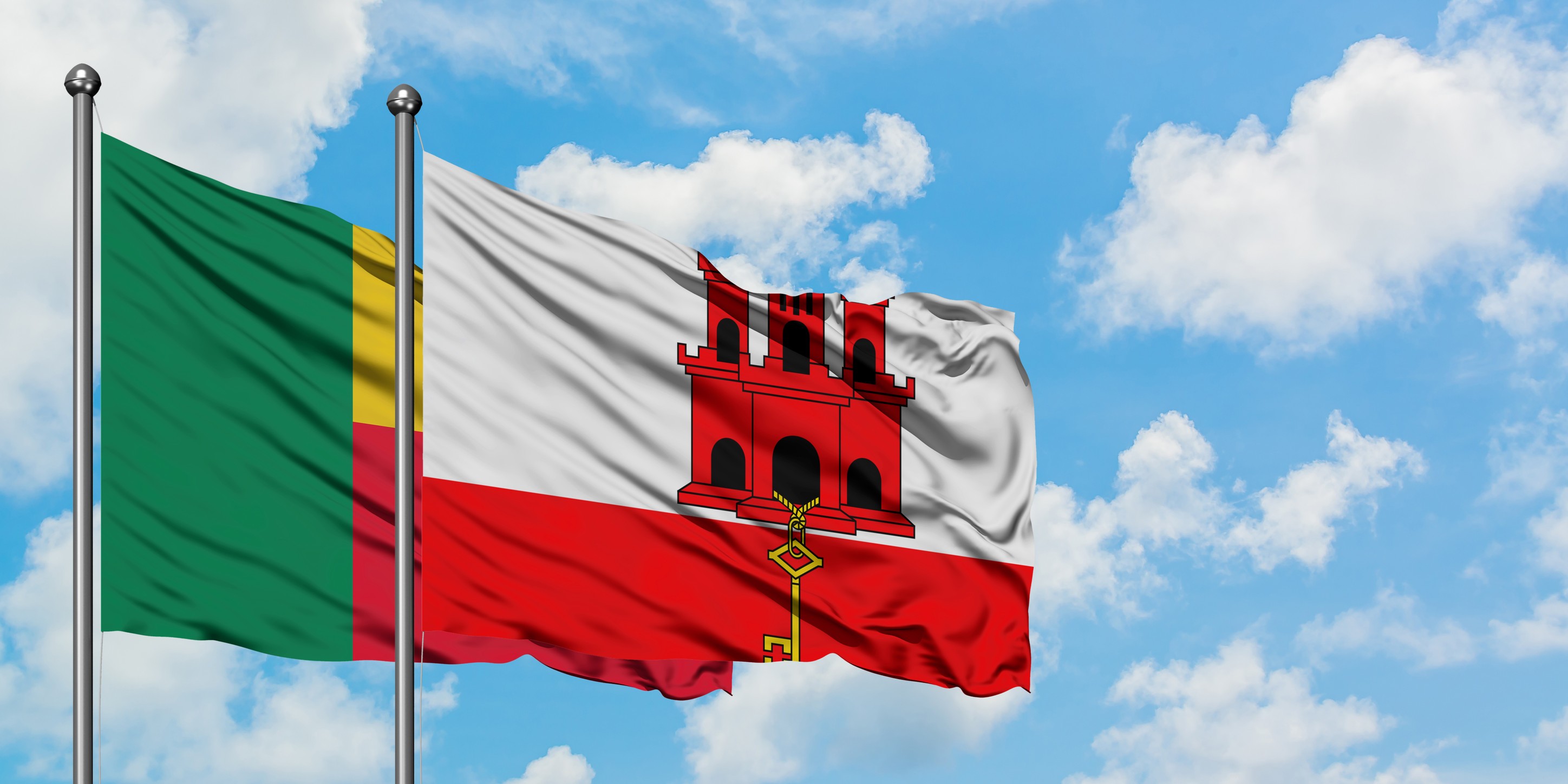 Benin And Gibraltar Flag