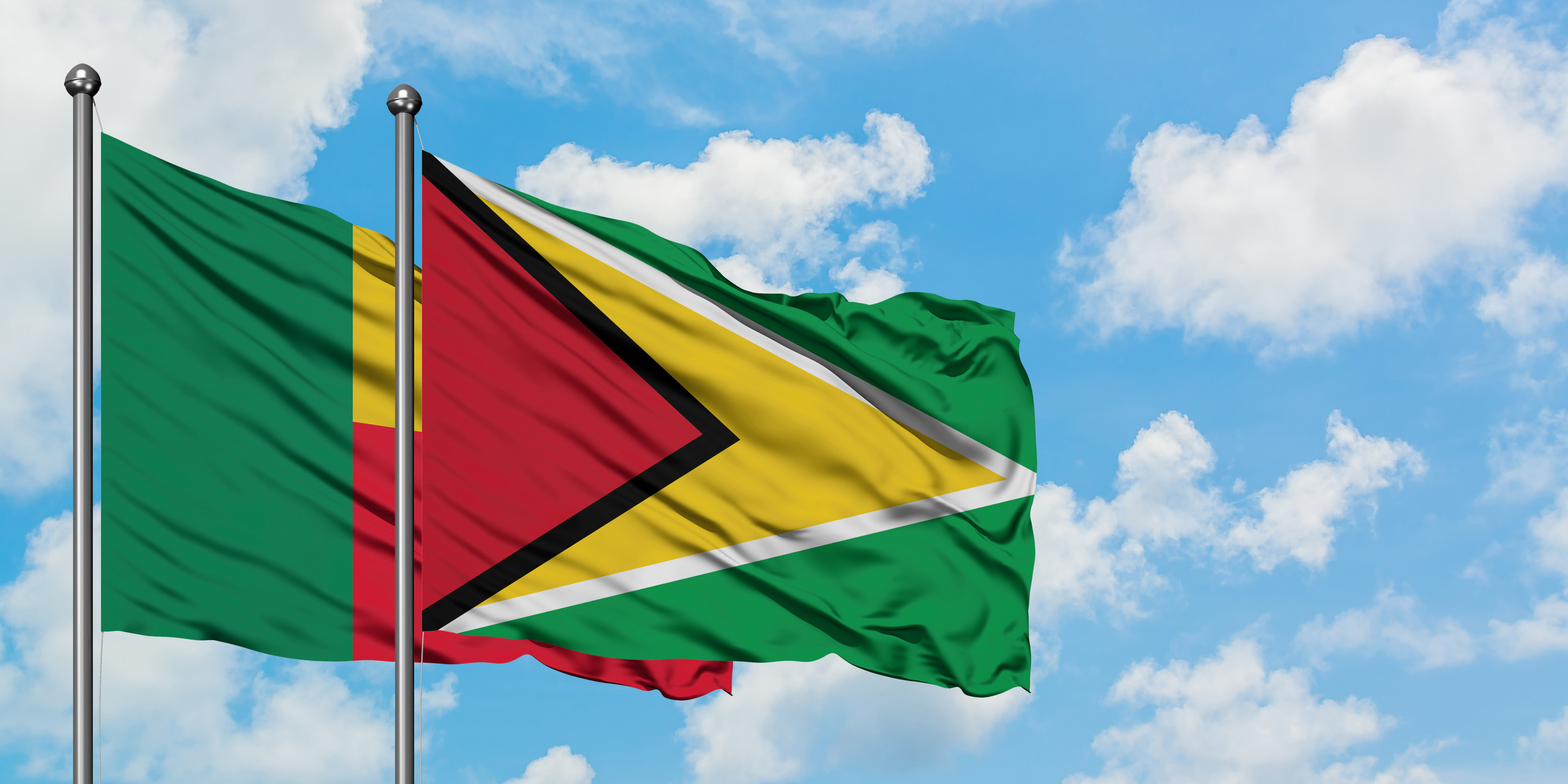 Benin And Guyana Flag