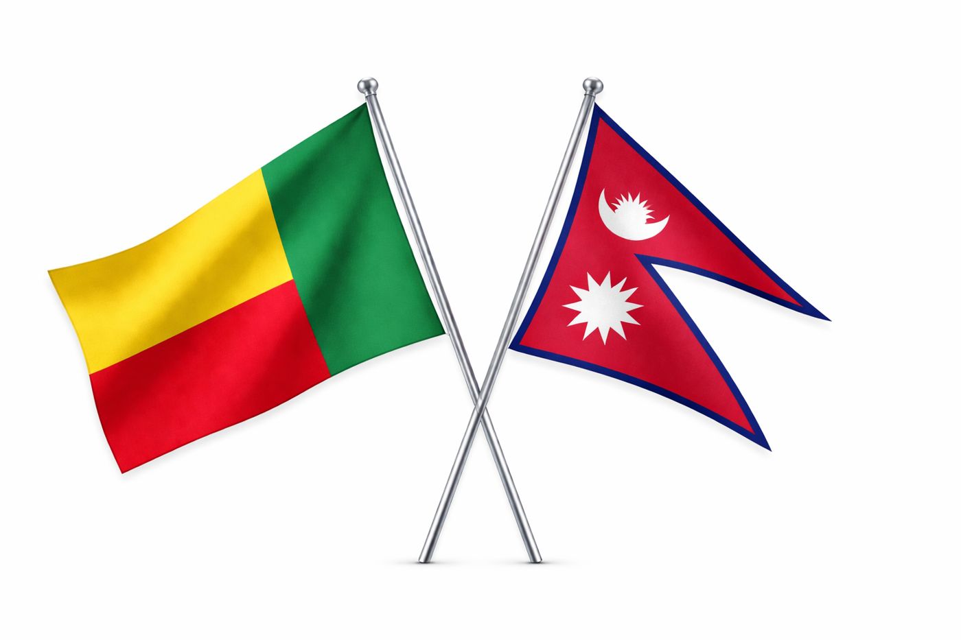 Benin And Nepal Flags