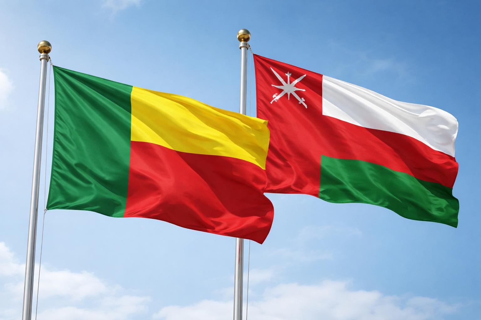 Benin And Oman Flags