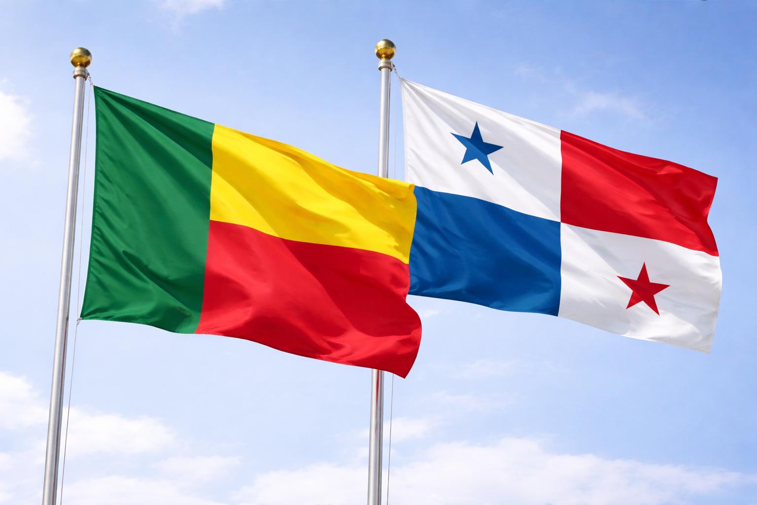 Benin And Panama Flags