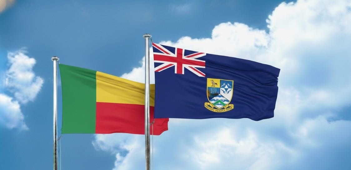 Benin And Saint Helena Ascension And Tristan Da Cunha Flags