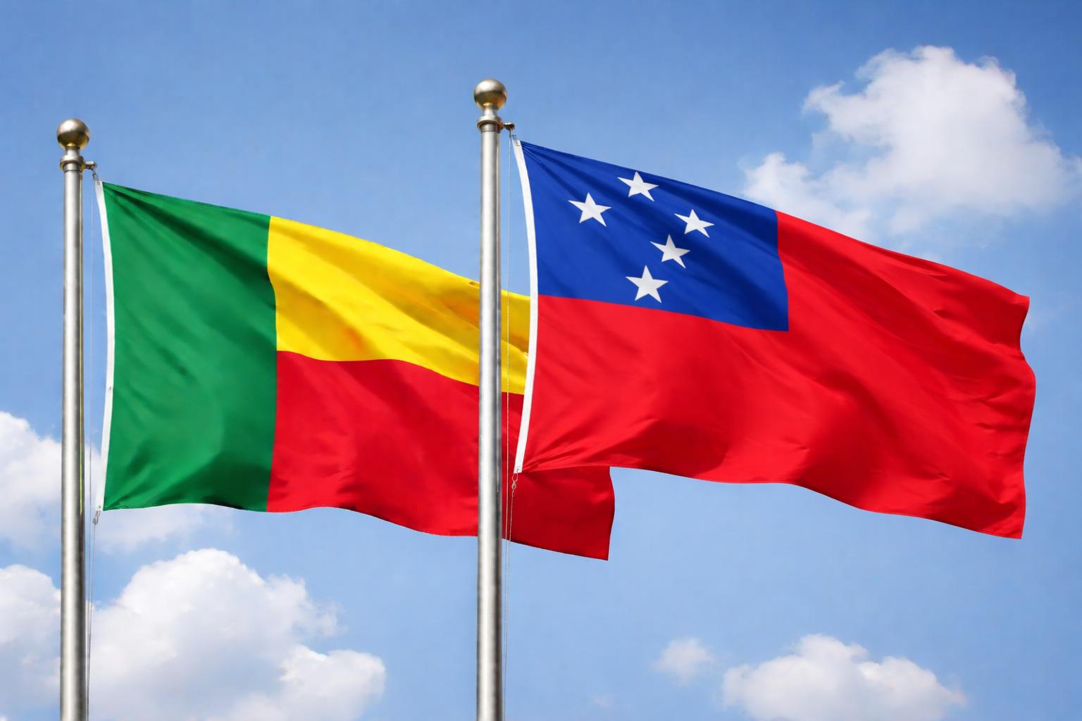 Benin And Samoa Flags