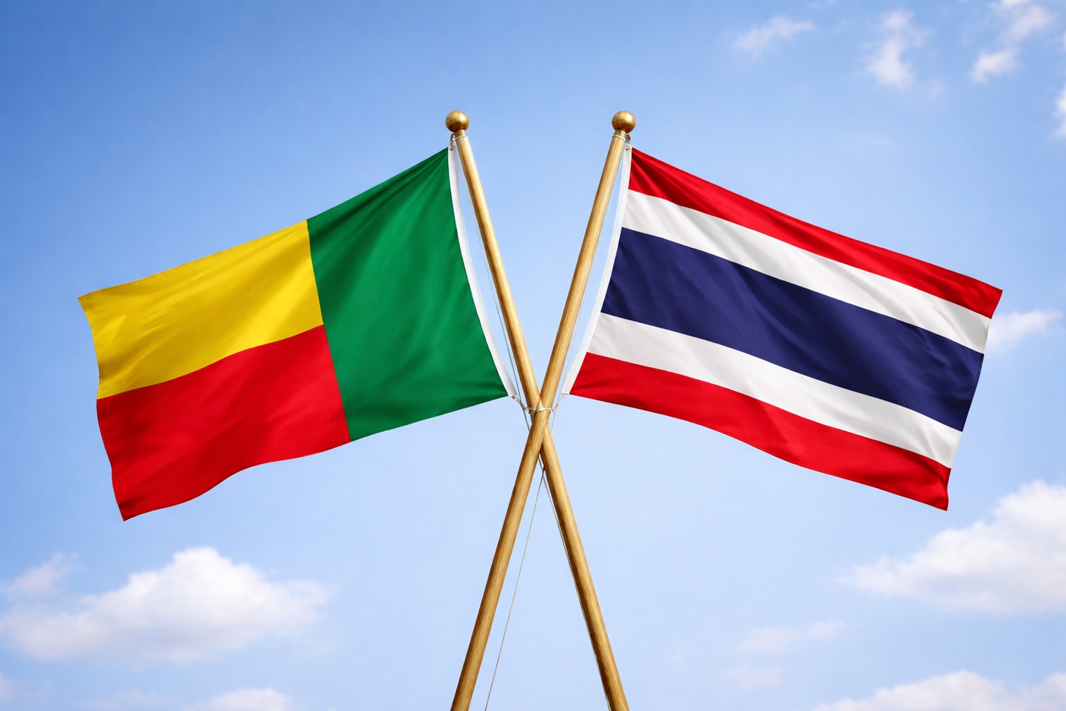 Benin And Thailand Flags