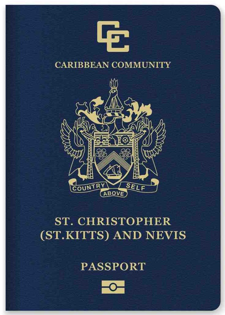 Close Up Of A Saint Kitts And Nevis Passport