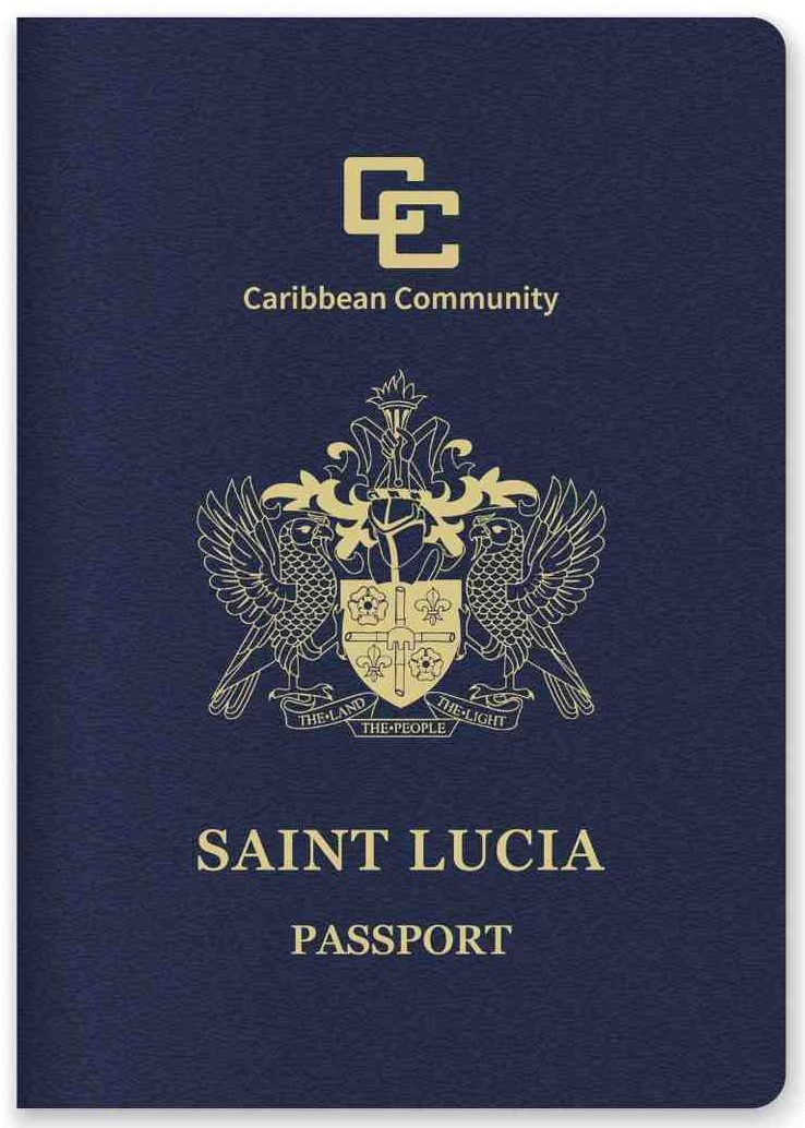 Close Up Of A Saint Lucia Passport