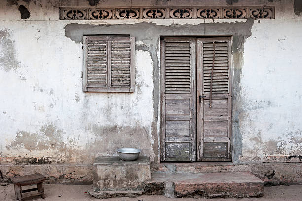 House facade on a village near Grand Popo, Benin