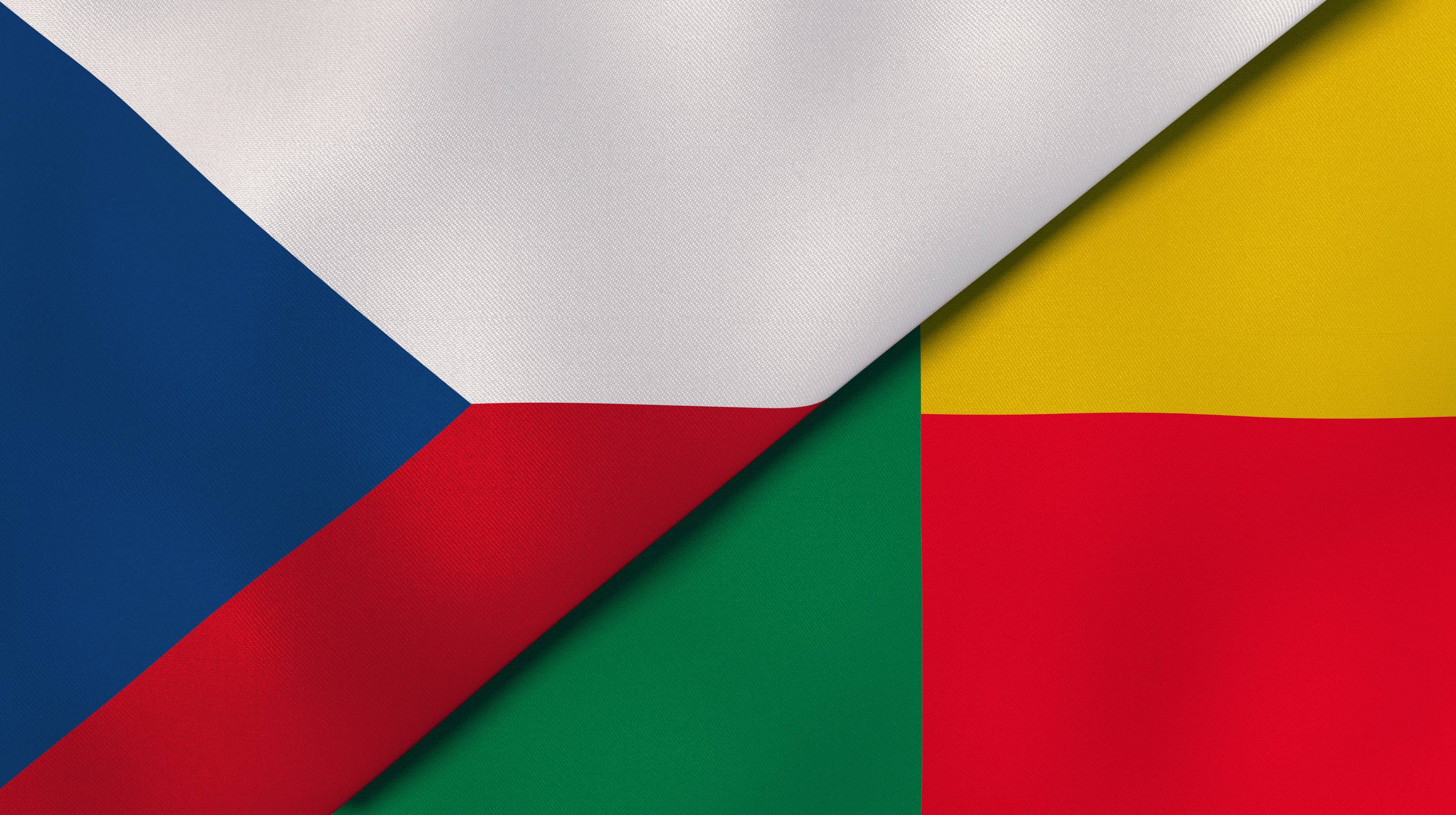 Czech Republic And Benin Flags