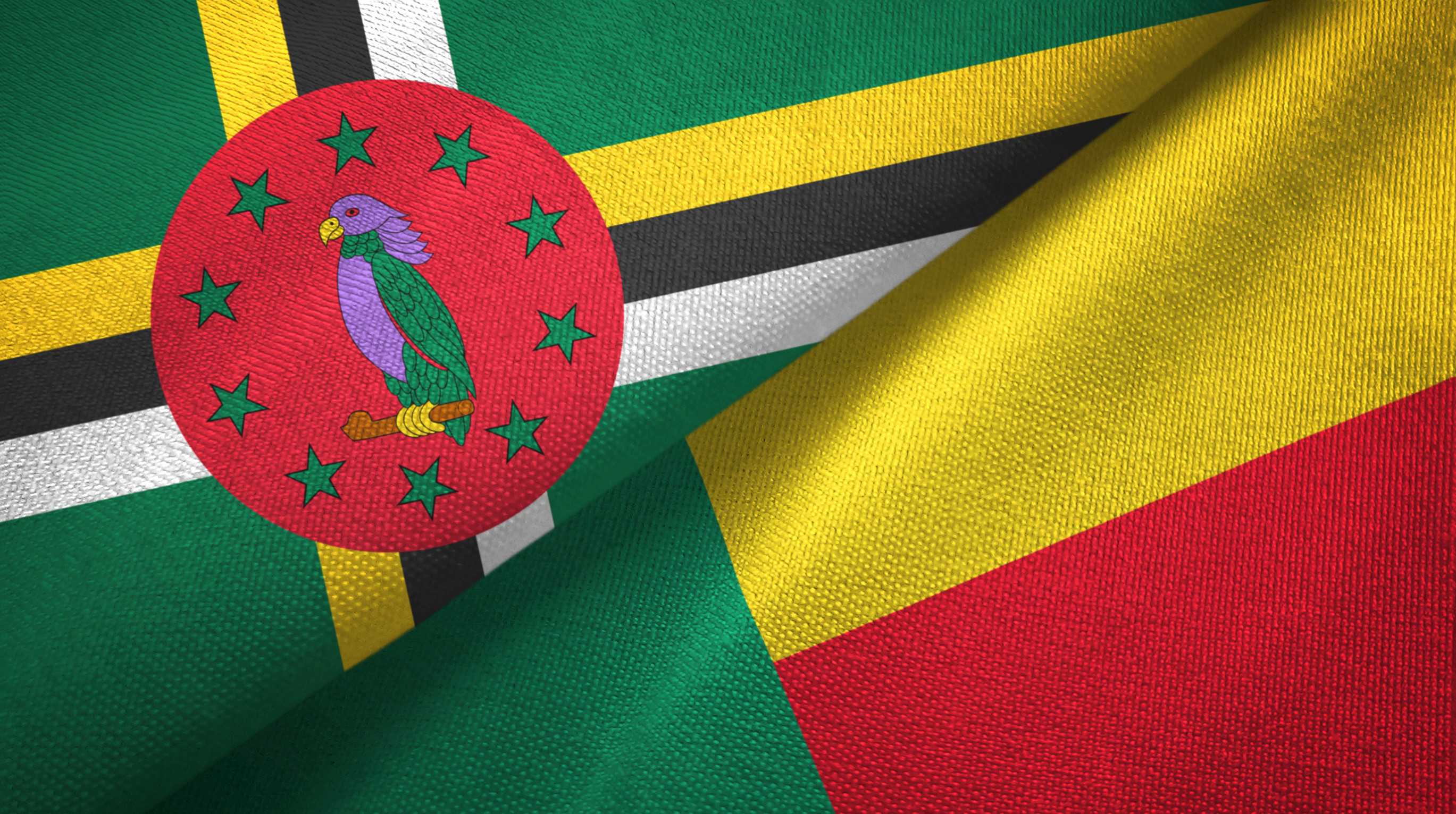 Dominica And Benin Two Flags