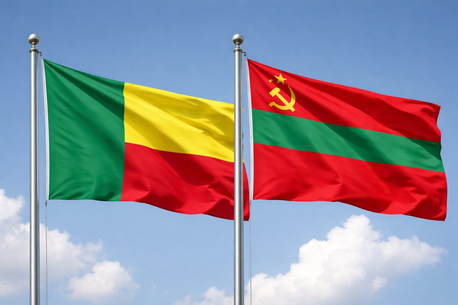 Flags Of Benin And Transnistria