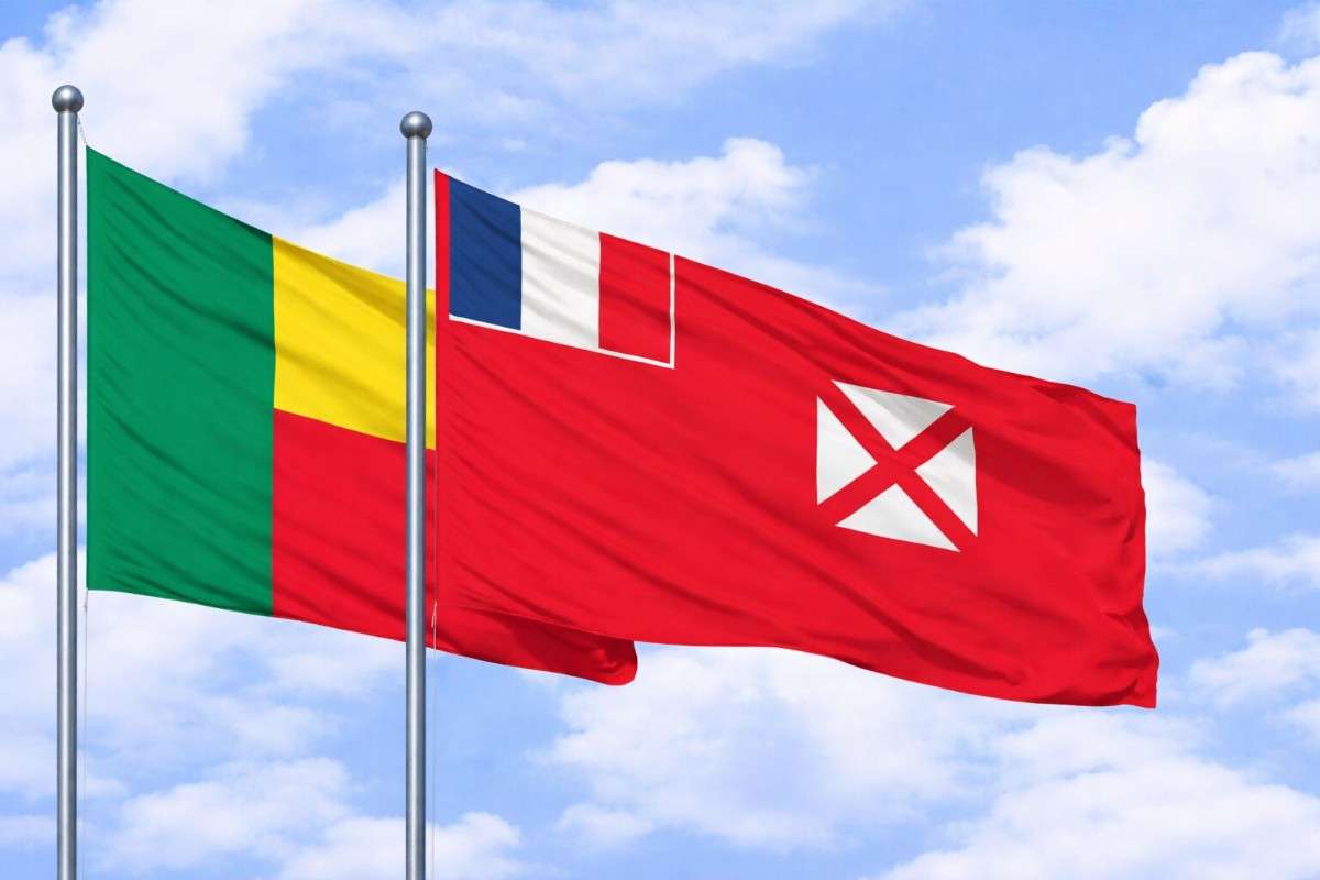Flags Of Benin And Wallis And Futuna