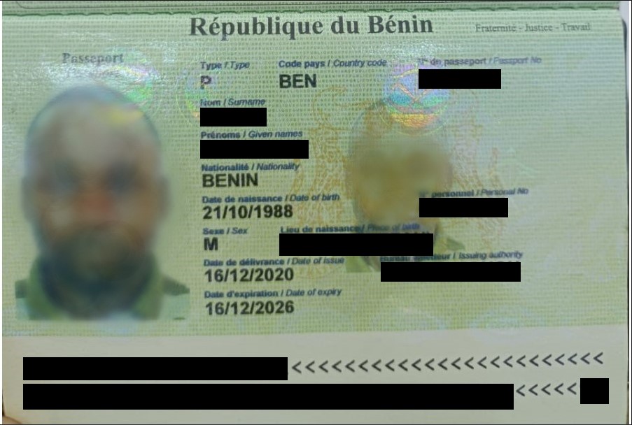 benin passport