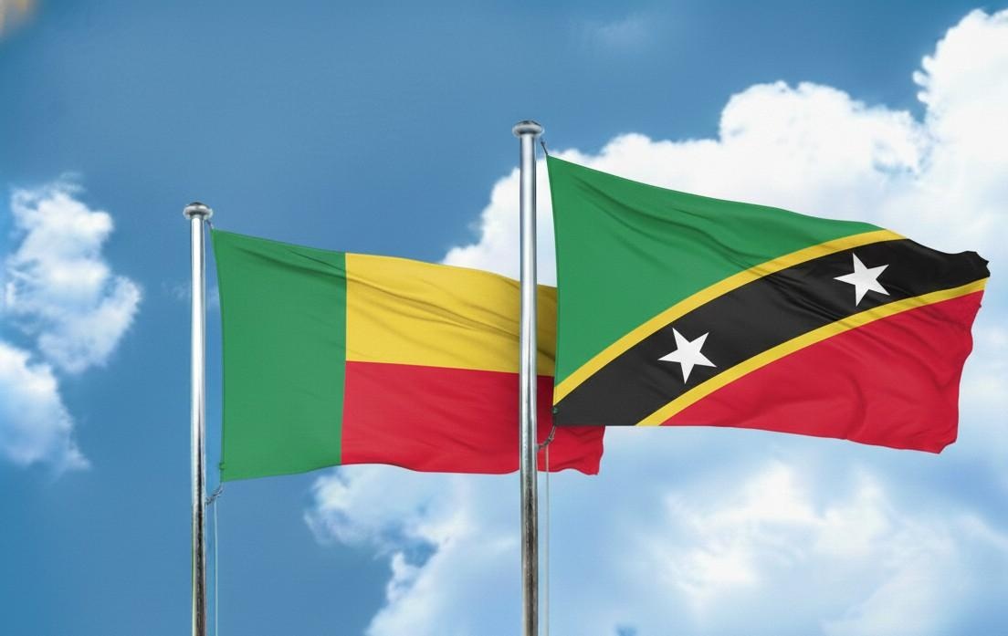 Saint Kitts And Nevis And Benin Flag