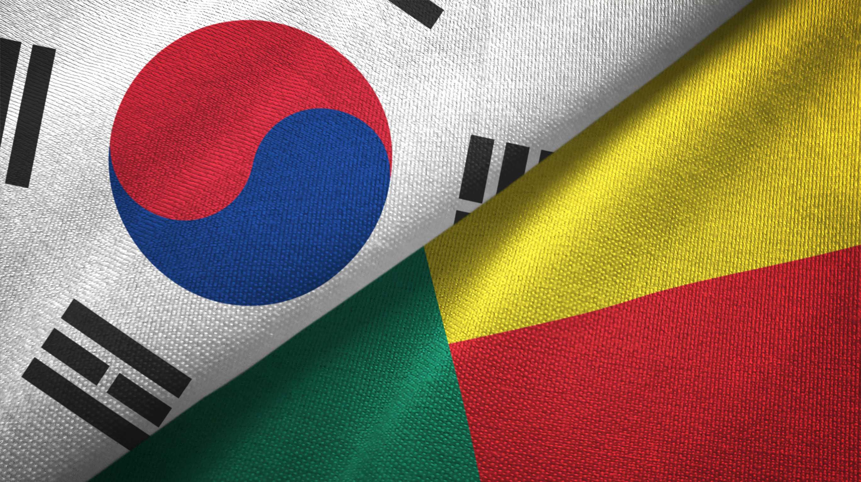 South Korea And Benin Flag
