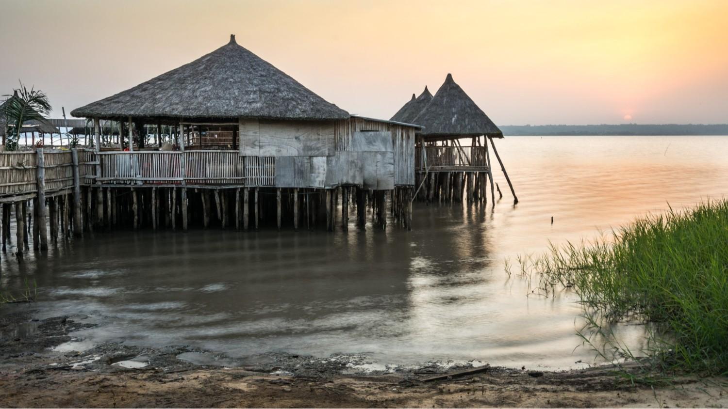 Stilt House On Aheme Lake In Benin