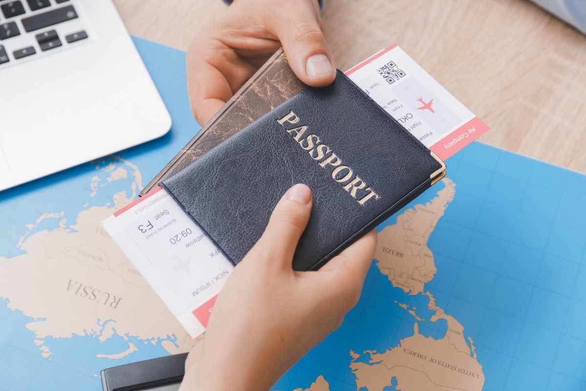 Travel Agent Giving Client Documents