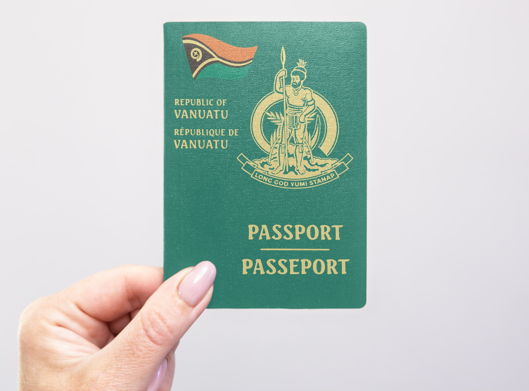 Vanuatu Passport Held In Hand